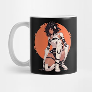 Futuristic Cyborg Robot Girl Mug